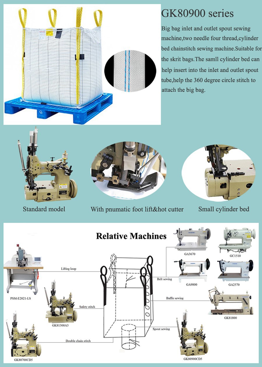 Big bag inlet and outlet spout sewing machine Big bag inlet and outlet spout sewing machine